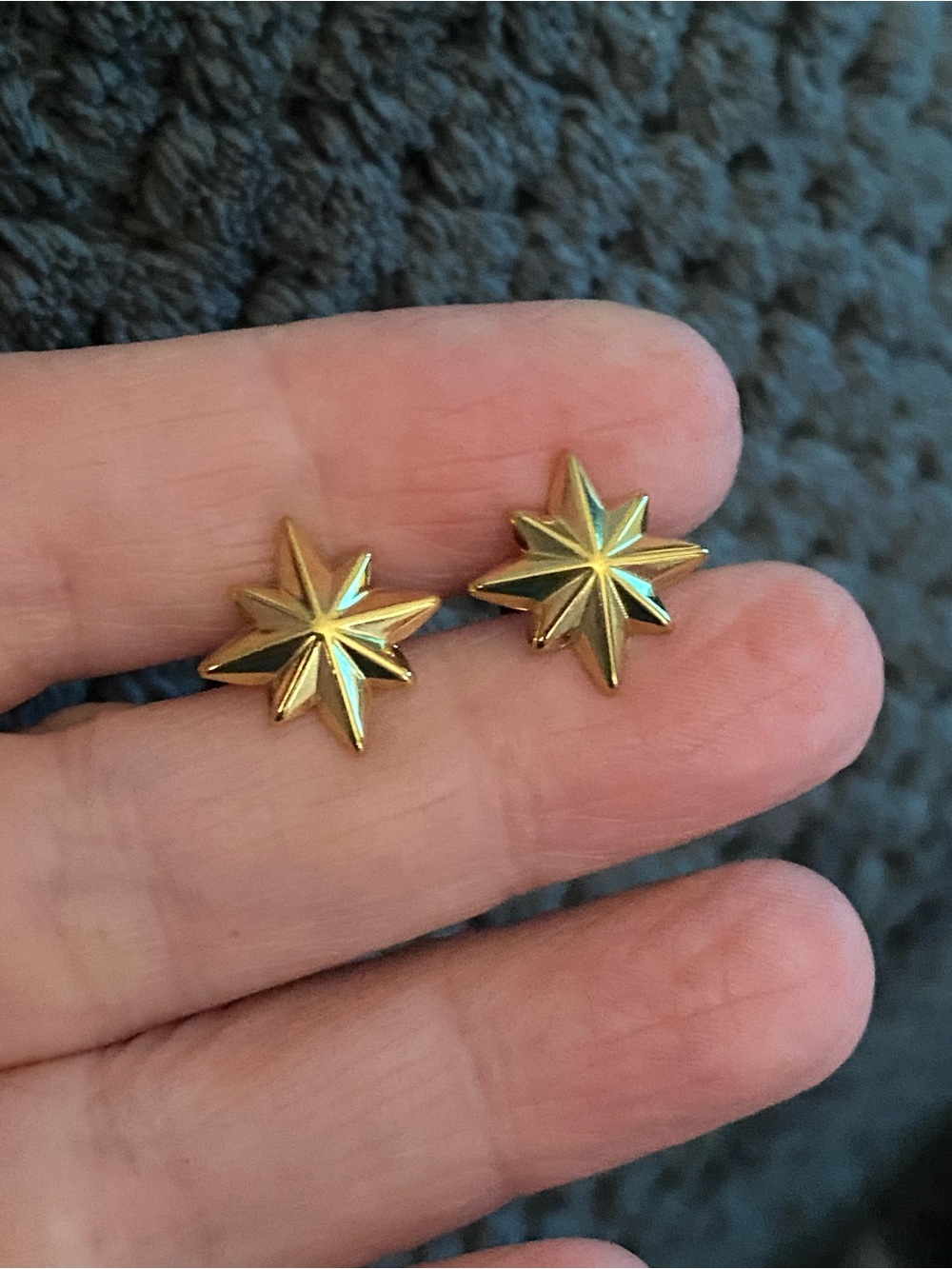 Gold Starburst Stud Earrings - Women Jewelry
